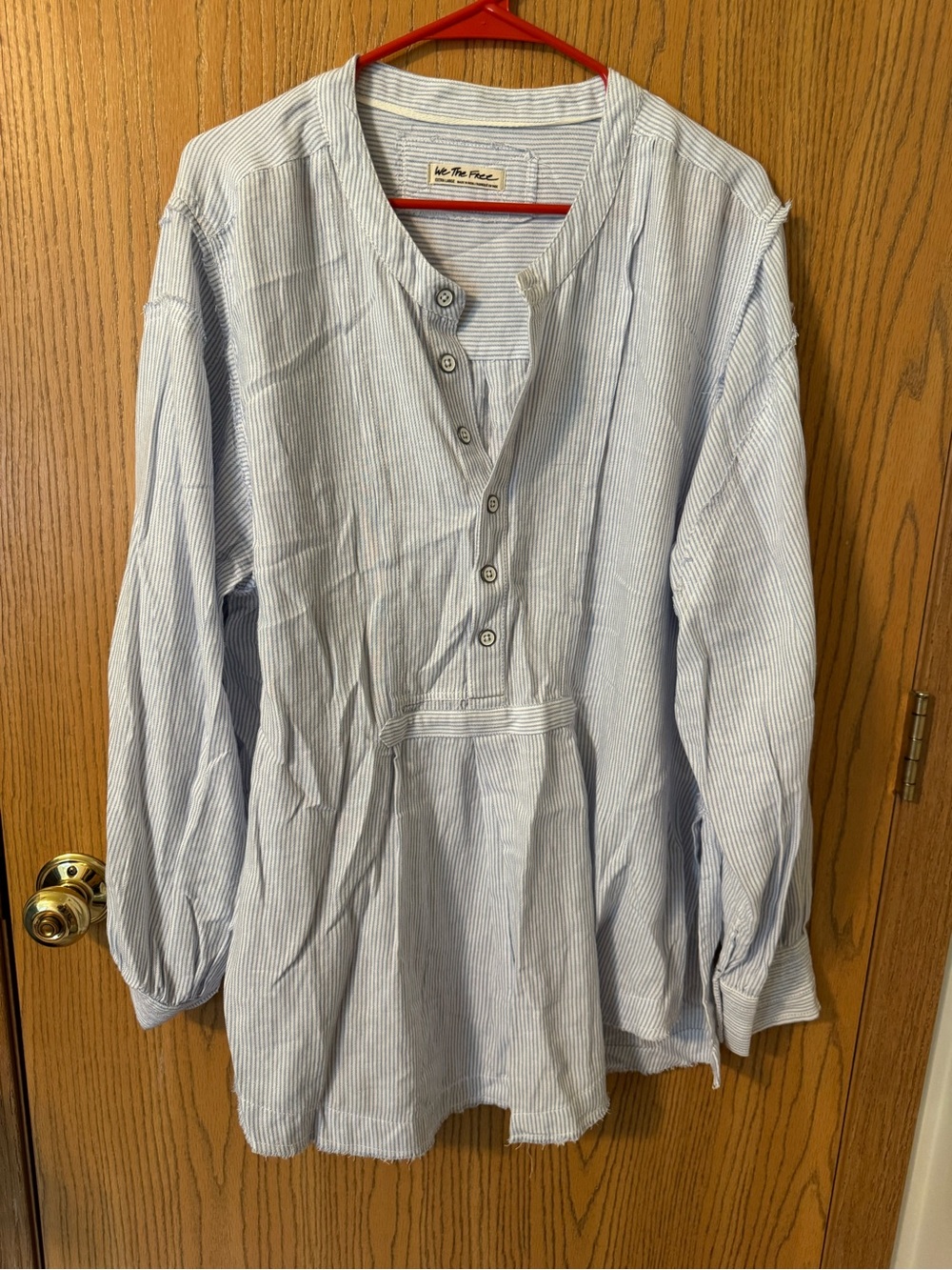 We The Free Edge Washed Pinstripe Shirt